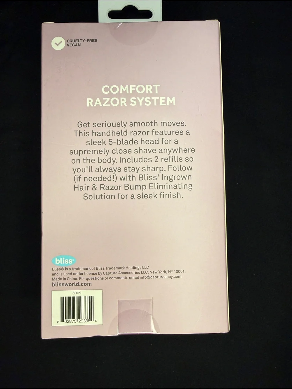 bliss Comfort Razor System - Purple and Cream - Picture 4 of 4